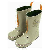 These fantastic wellies are reptile green with a cute dinosaur theme.  Made from a natural rubber 