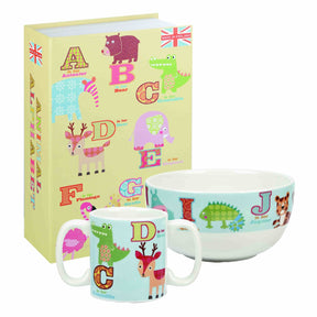 A delightful present for a new baby or growing toddler, this charming set features a fine china bowl and a perfectly sized, two-handled mug. 