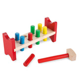 melissa and doug wooden pound a peg childrens toddler game with 6 colourful pegs and a hammer