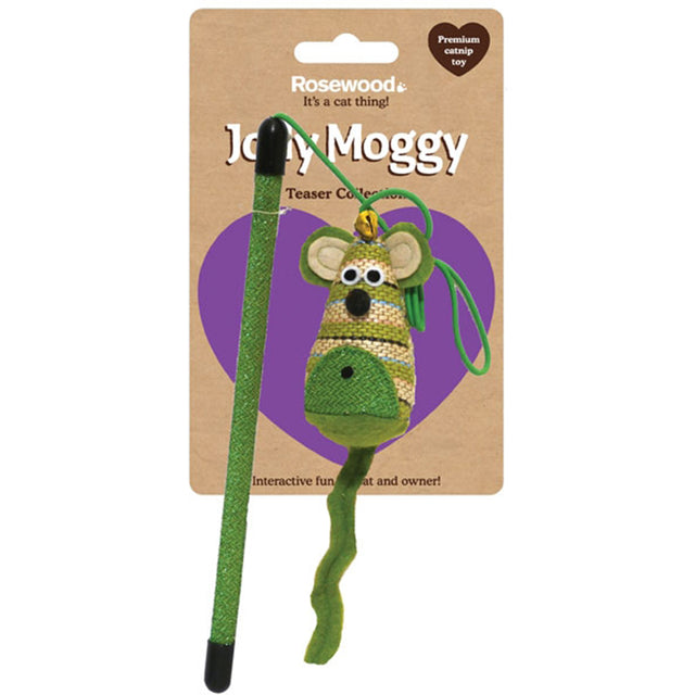 Colourful and fun mouse teaser with half length wand playful for a inquisitive cat
