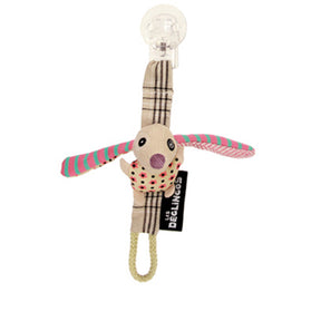 quirky deglingos nonos dog baby girl boy dummy soother pacifier clip with long stripy ears