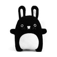 Noodoll Riceberry stylish black rabbit with cute heart-shaped gold nose and extra soft black and white fur