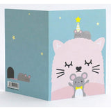 Noodool Ricemimi pink greetings card for birthday newborn new baby