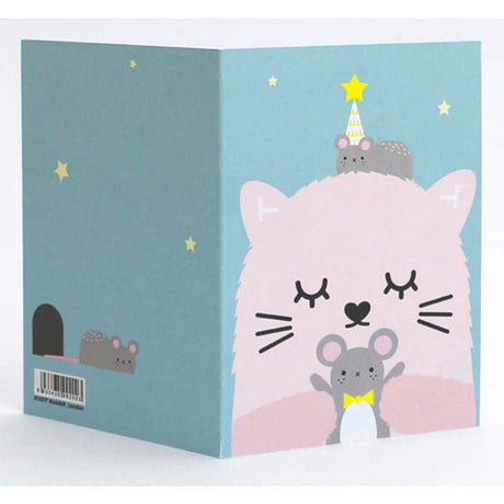 Noodool Ricemimi pink greetings card for birthday newborn new baby