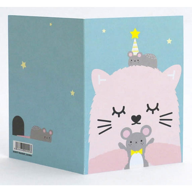 Noodool Ricemimi pink greetings card for birthday newborn new baby