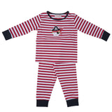 Red and white striped pirate pyjamas suit by Powell Craft