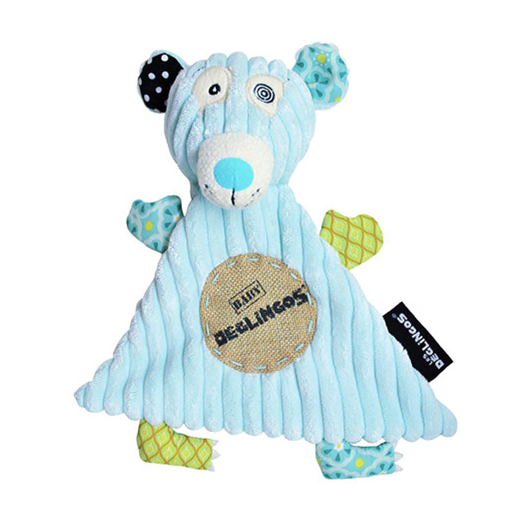Soft aqua blue body and lovely ears Deglingos Baby Polar Bear Comforter, an essential item for babies & toddlers!