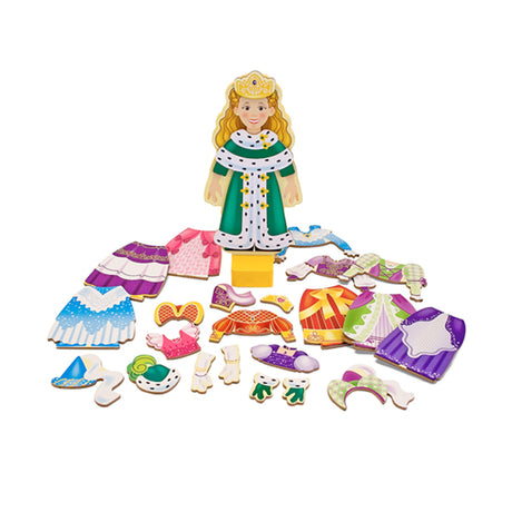 melissa and doug girls birthday gift princess elise wooden doll with colouful beautiful magnetic outfits