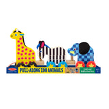 Melissa and doug colourful shapes stripes spots toddler zoo animal pull along