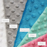 Selection of rear side Minky for a lovely unique handmade Baby Taggy comforter which can be personalised.100% soft cotton, printed using an eco-friendly process 