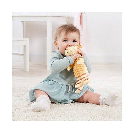 Lovely Baby holding Winnie the Pooh Tigger Disney 15cm soft toy with brown strips 