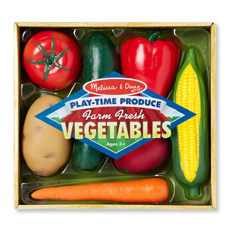 colourful bright Melissa and doug kitchen childrens play food vegetable gift set